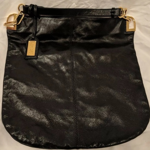 Badgley mischka black GAIA leather hobo bag - Picture 2 of 9